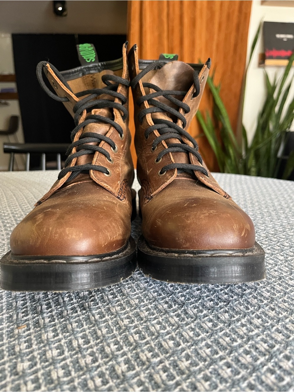 Solovair NPS Men's Brown Lace-Up derby Work Boots Gaucho leather - Picture 3 of 9